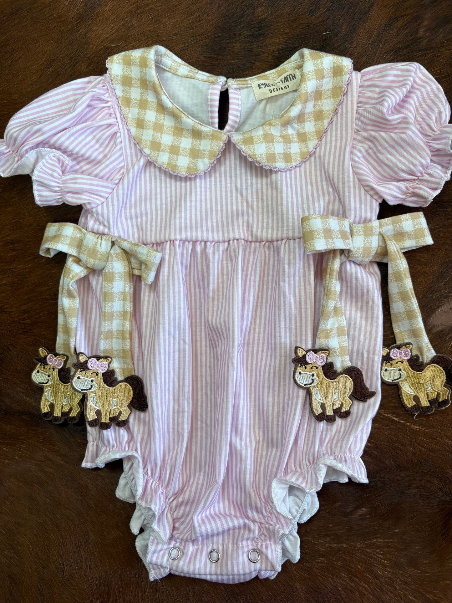 Farm horse girl romper