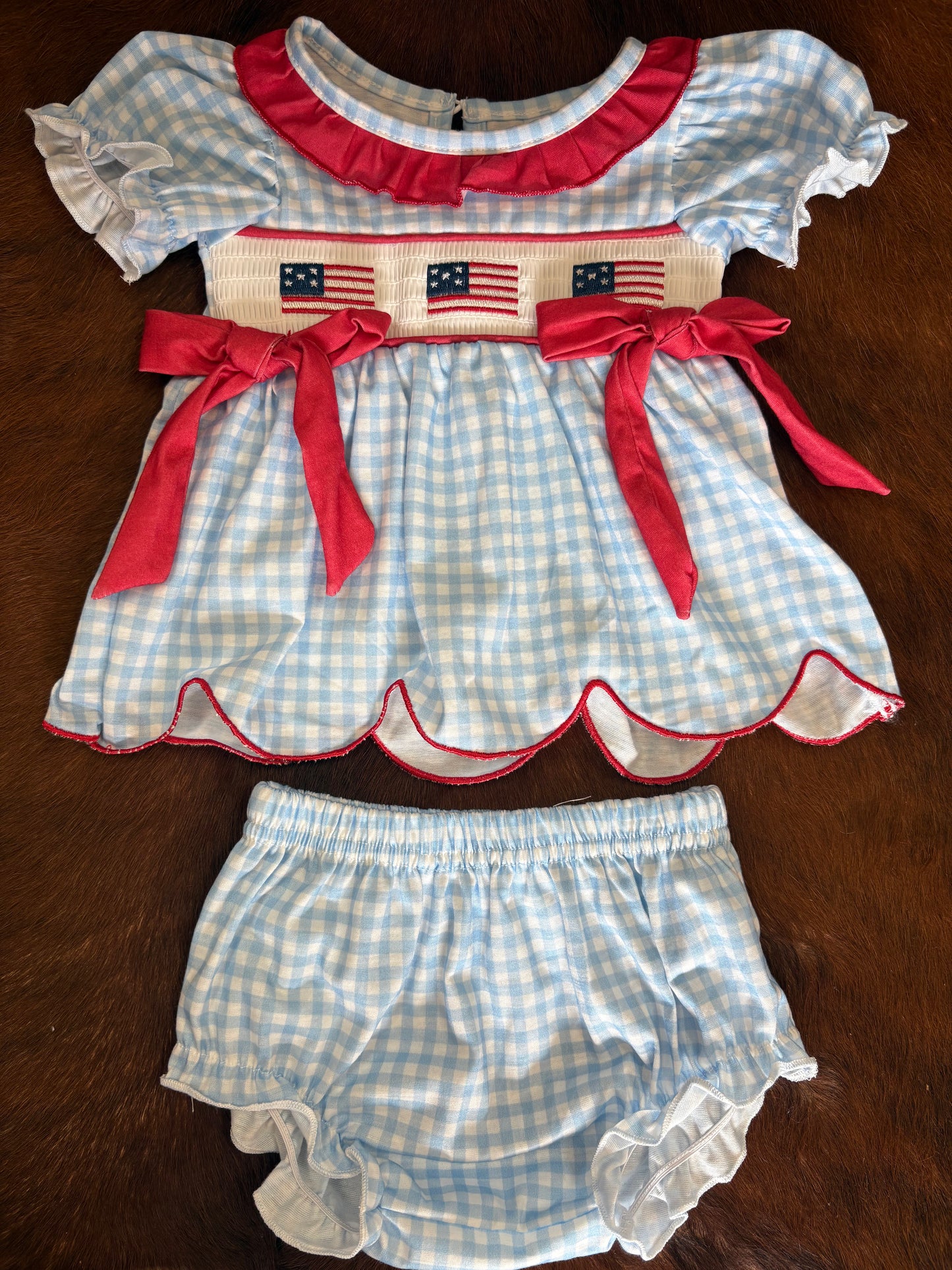 Baby Girl Patriotic Diaper Set