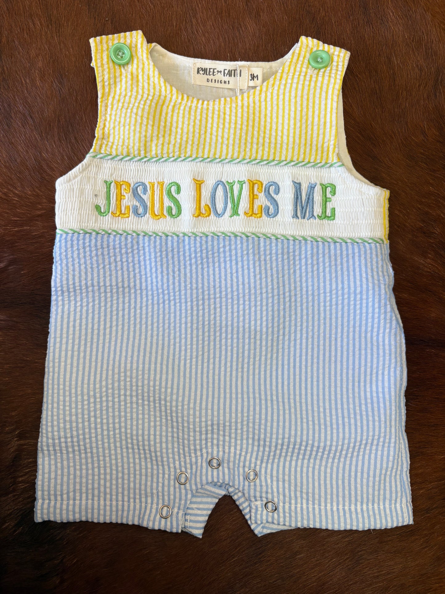 Jesus Loves Me Boy Romper