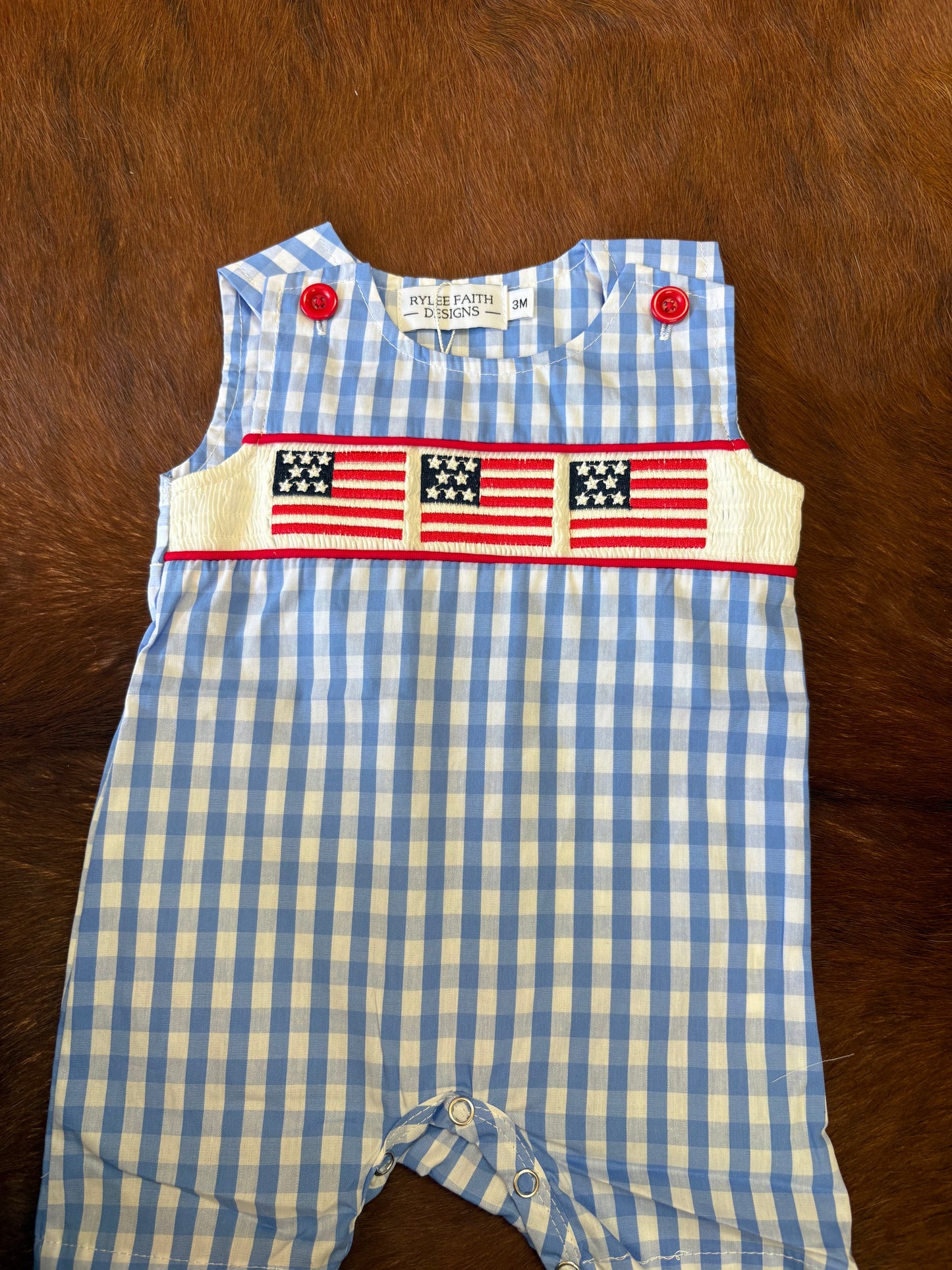 Patriotic Embroidered Romper