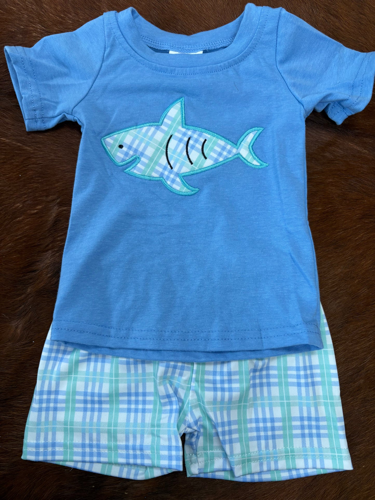 Blue Shark Boy Outfit Set
