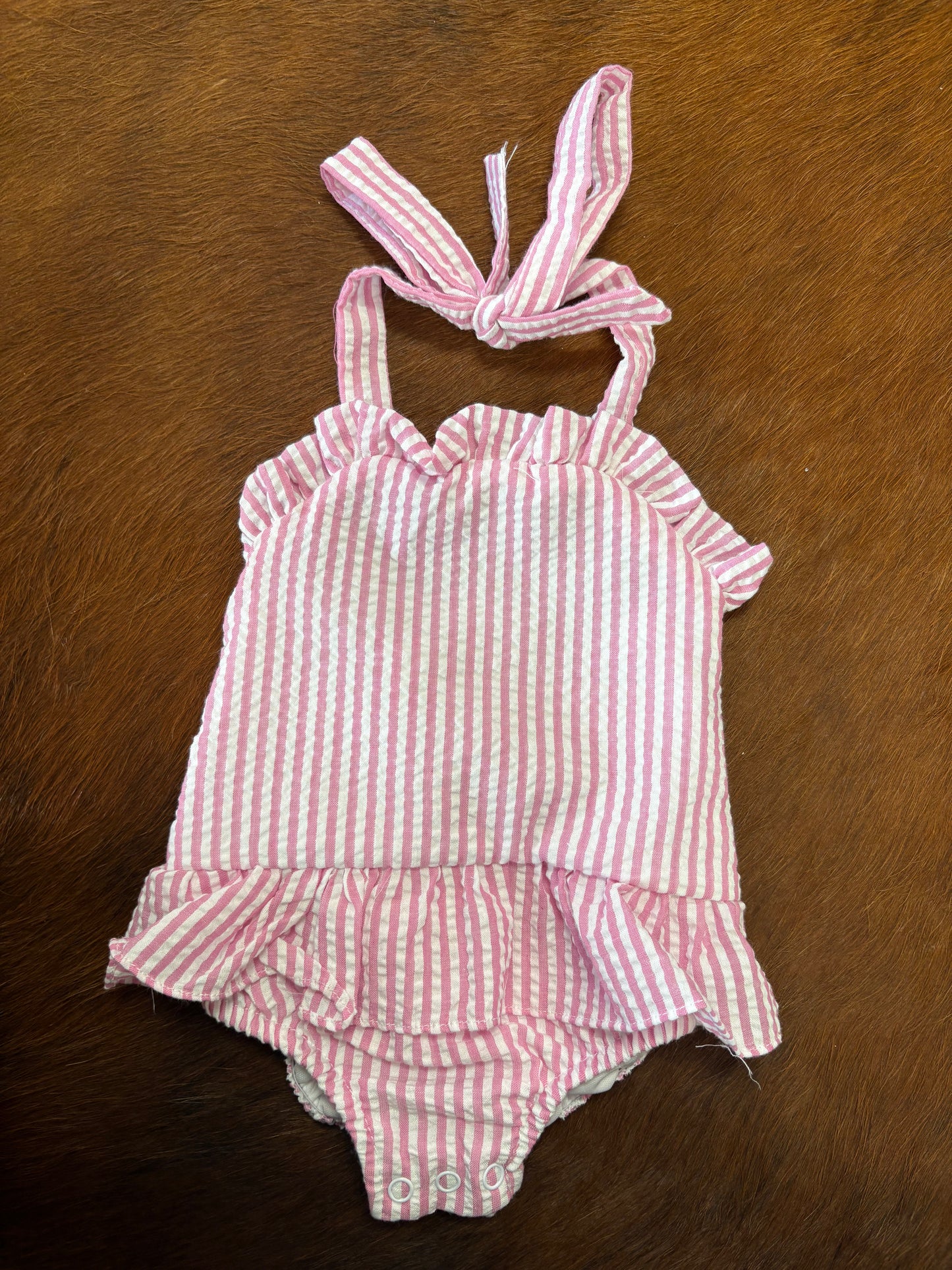 Pink one piece bathing suit
