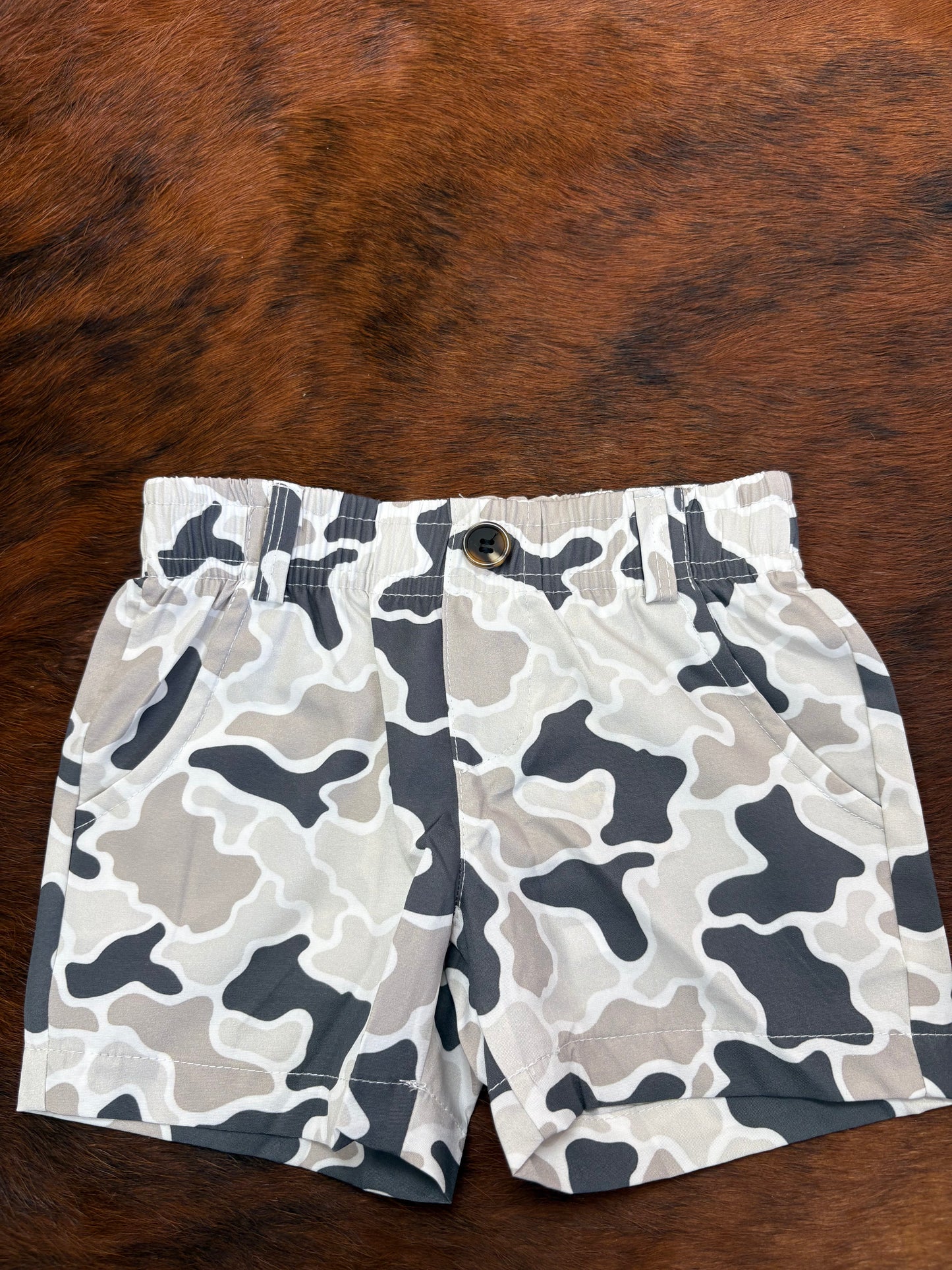 Grey Camo Shorts Toddler/Youth