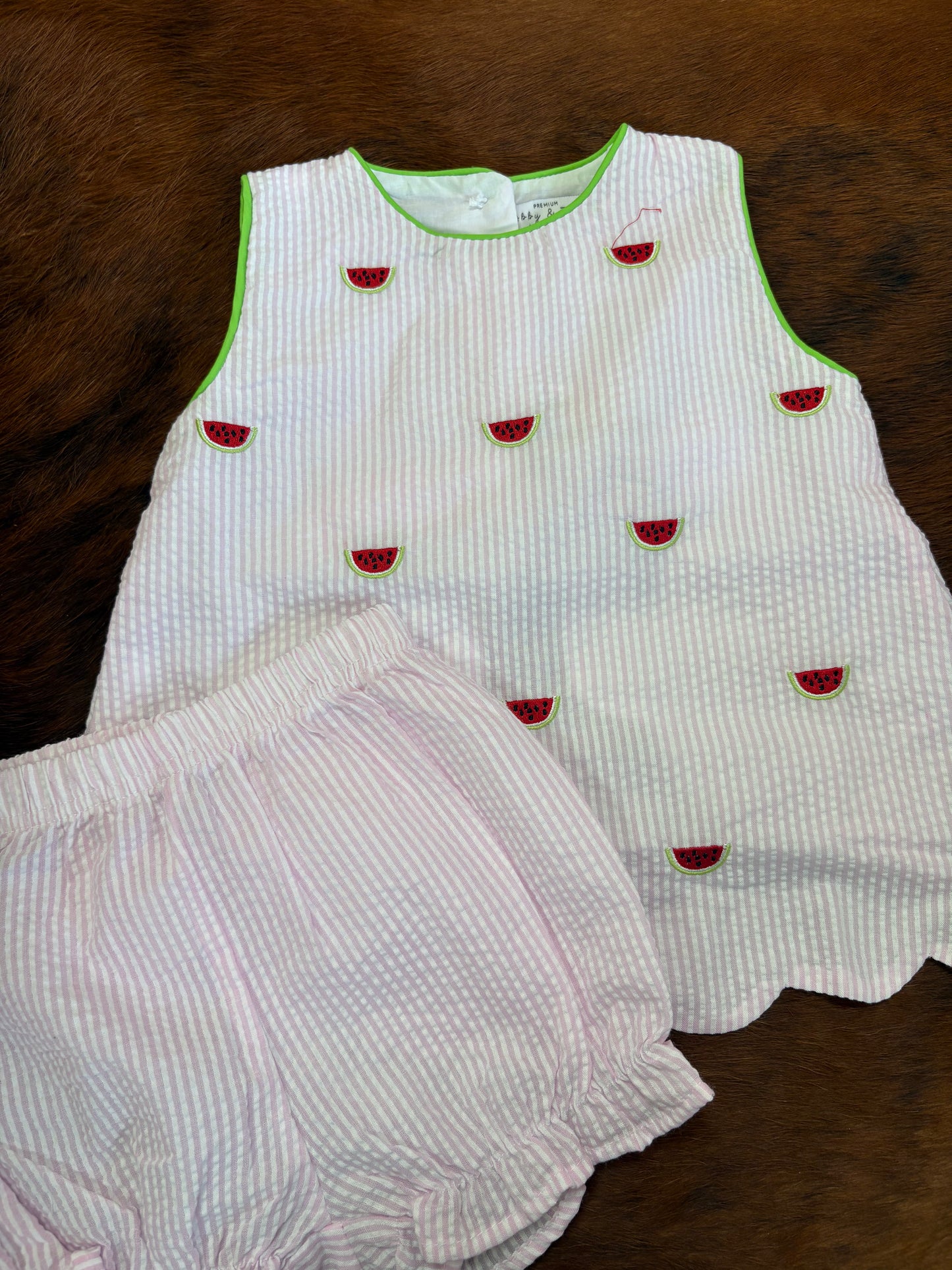 Watermelon Smocked Set