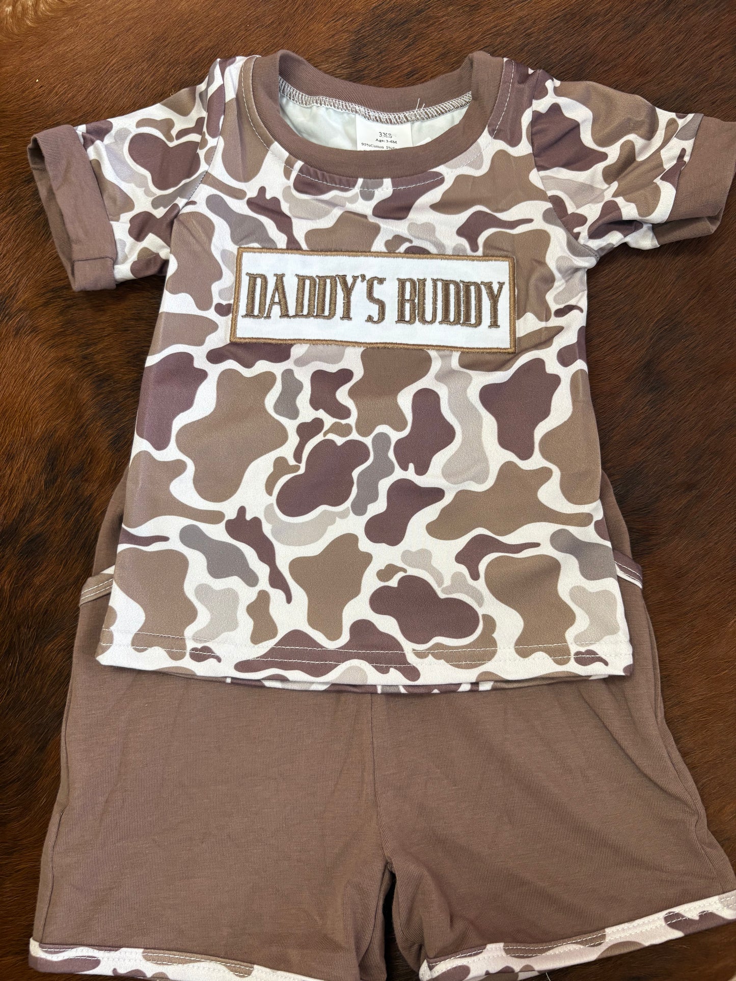 Daddy’s Buddy Camo Toddler Short Set