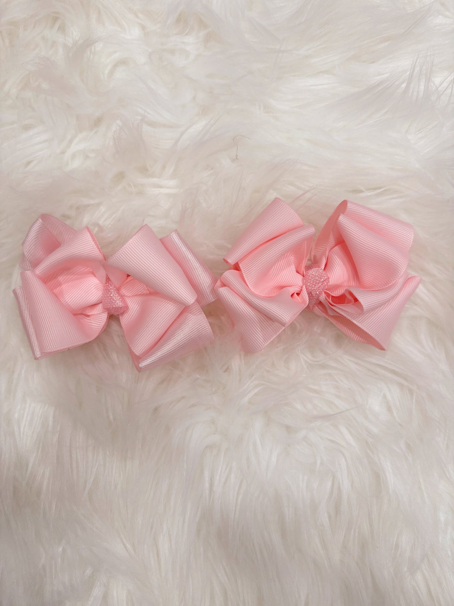 Pink piggies bow set