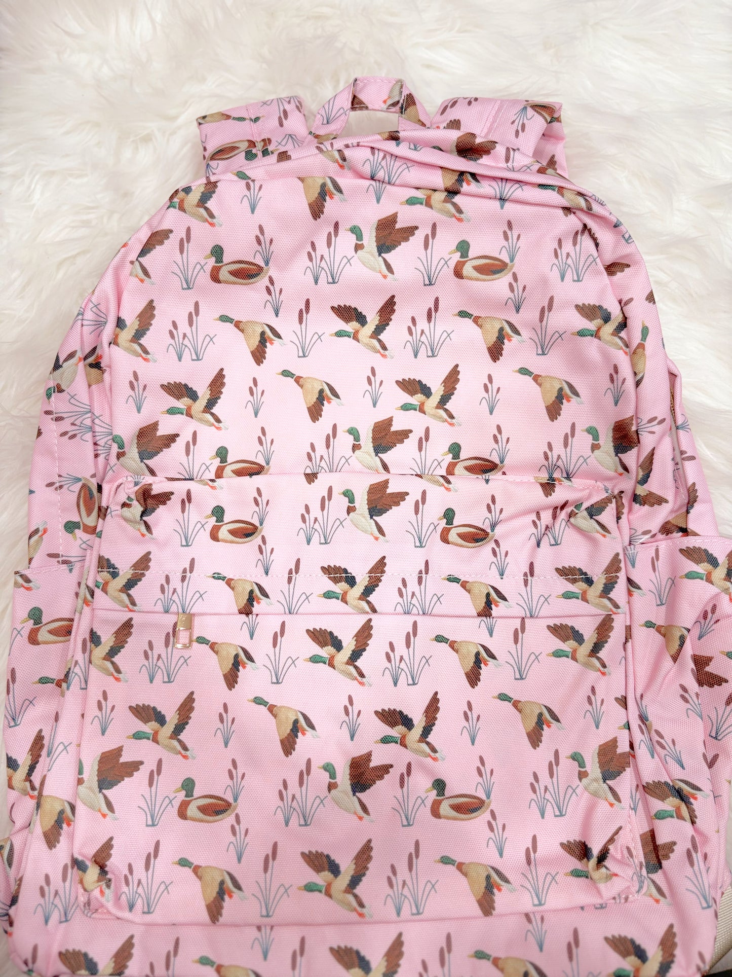 Pink Mallard Duck Backpack
