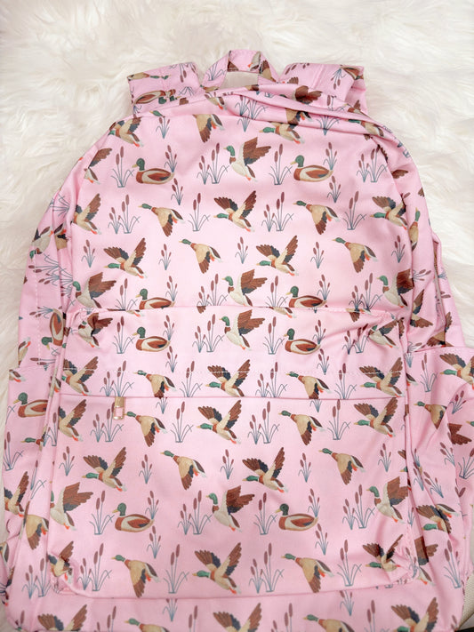 Pink Mallard Duck Backpack